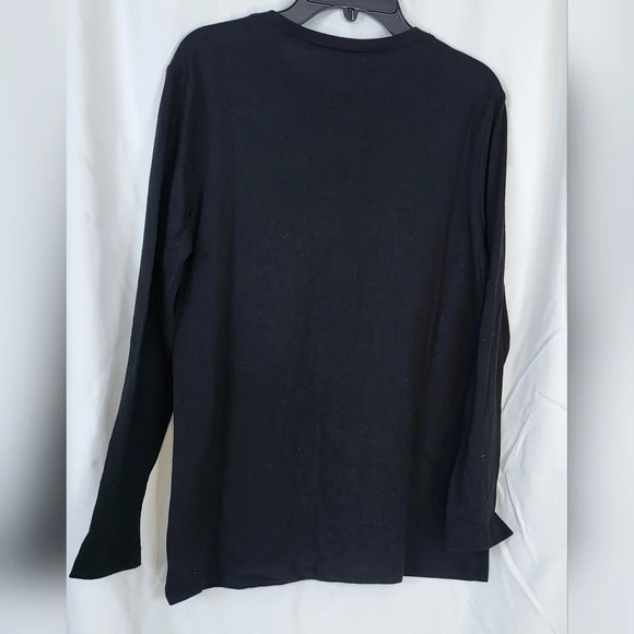 Old Navy Boys Dunking Santa‎ Christmas Black Long Sleeve T-shirt Size XL (14-16) - Picture 3 of 4